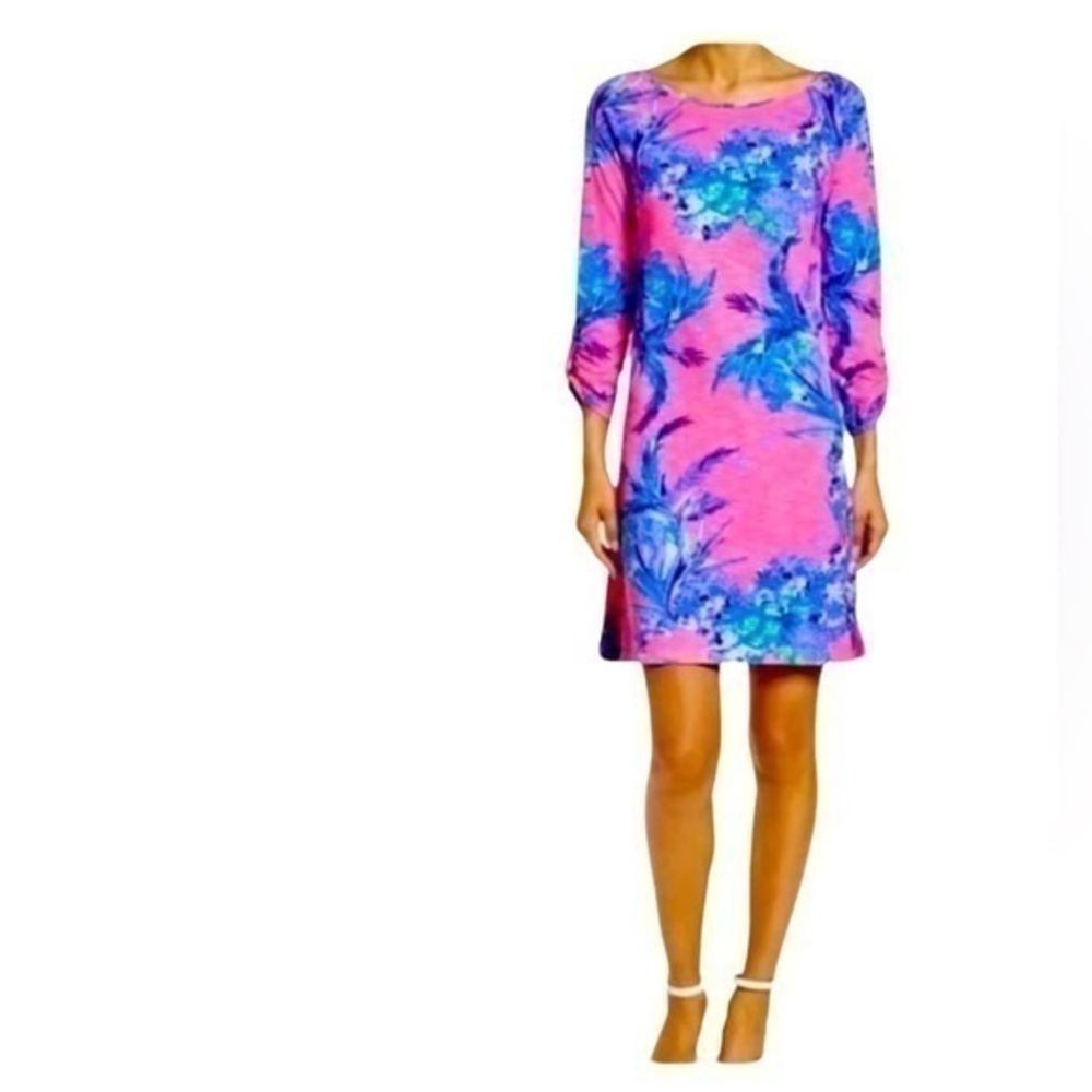 Lilly Pulitzer Surfcrest Tiki Pink Out on a Limb Cotton Print Dress XXS AC18